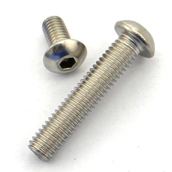 Pan-head Hex Socket Screw - M3 * 4~ 45  Stainless Steel Silver Color